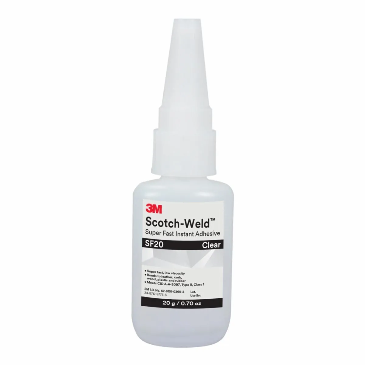 3M™ Scotch-Weld™ Süper Hızlı Yapıştırıcı SF20, Şeffaf, 20 g