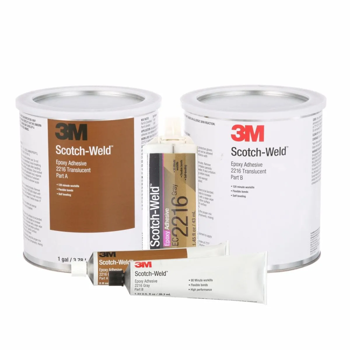 3M™ Scotch-Weld™ Epoksi Yapıştırıcı EC-2216 B/A, Gri, 1,6 L Kit, 1 Kit/Kutu