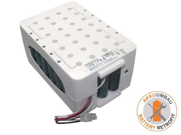NiMH Akkuumbau passend für Air Liquide Medical System Taema Monnal T75