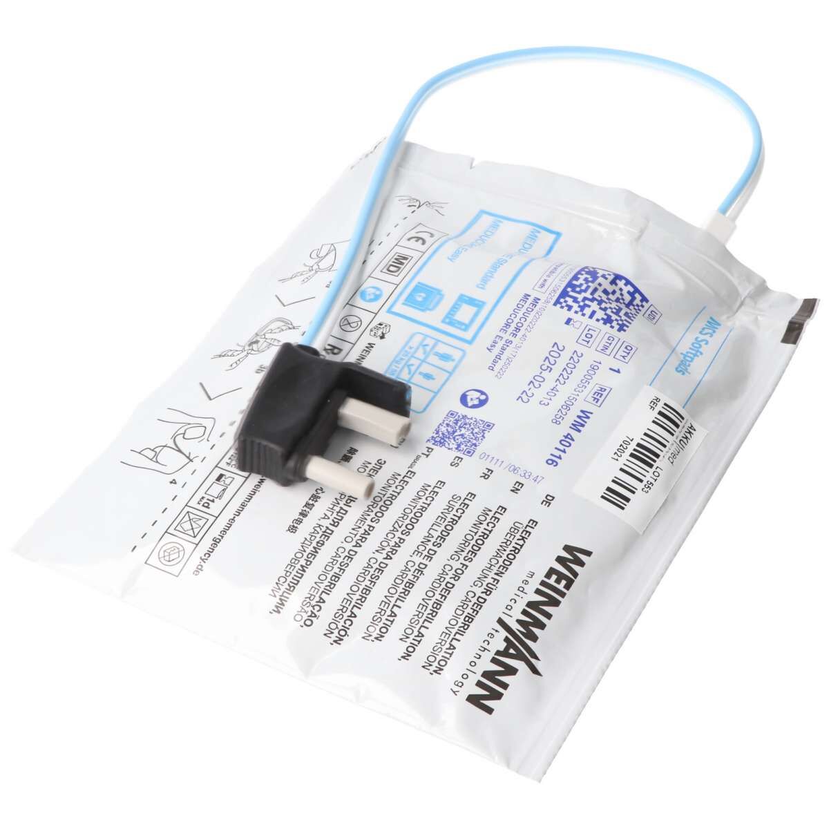 Original Defi-Elektroden Pads Weinmann Meducore Easy - WM40116, 175x140x9,5mm