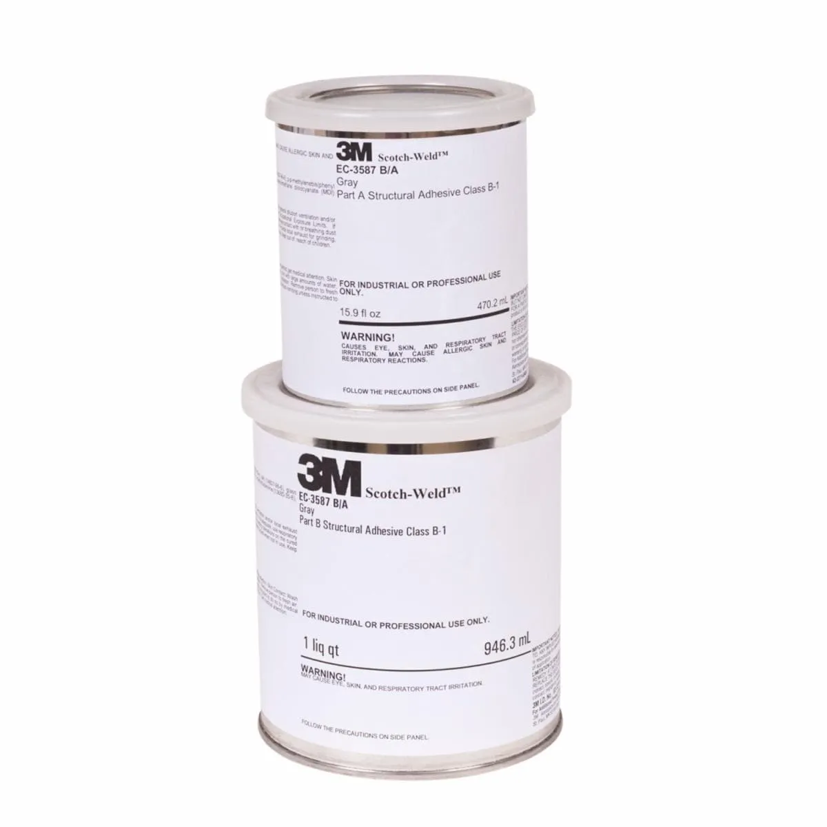 3M™ Scotch-Weld™ Üretan Yapıştırıcı EC-3587 B/A B-1 Gri, 0.95 L Kit