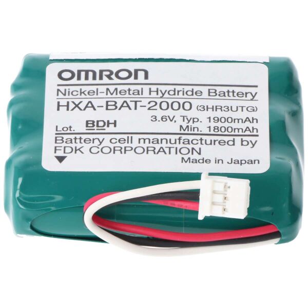 Original NiMH Akku passend für Omron Healthcare HBP-1300 HPM-1300 Blutdruckmessgerät Typ HXA-BAT2000 9065797-O 3,6 Volt 1,9 Ah