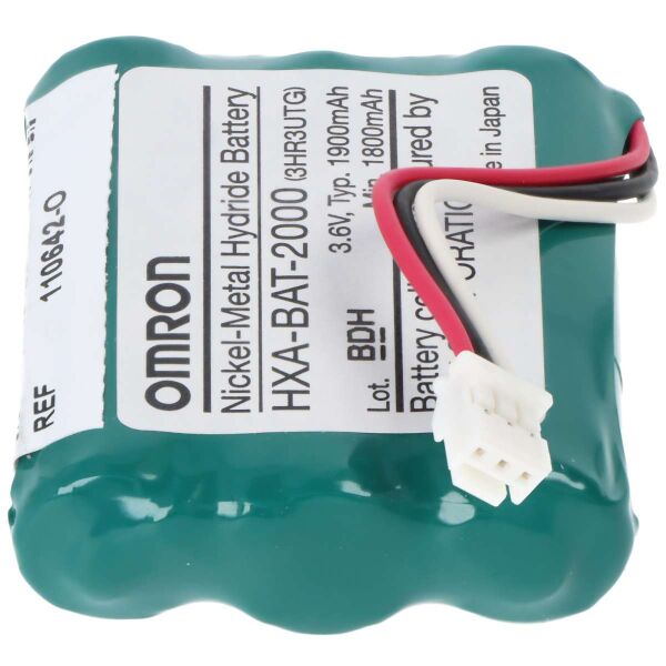 Original NiMH Akku passend für Omron Healthcare HBP-1300 HPM-1300 Blutdruckmessgerät Typ HXA-BAT2000 9065797-O 3,6 Volt 1,9 Ah