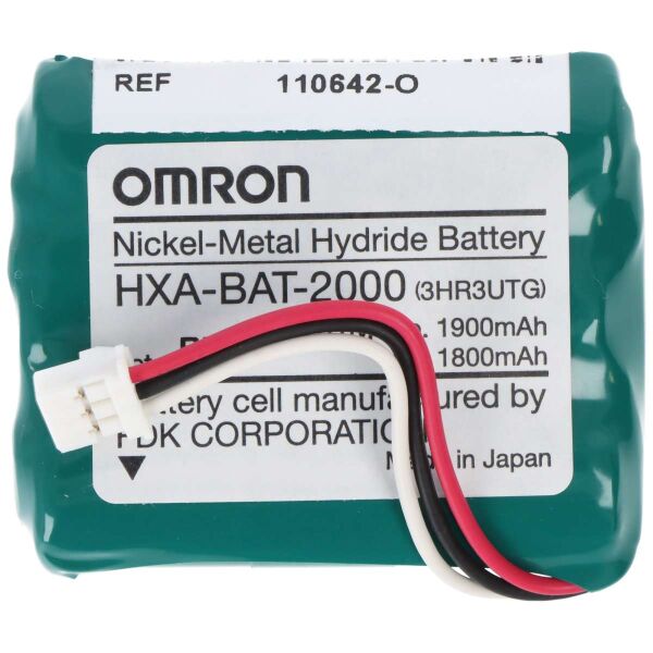 Original NiMH Akku passend für Omron Healthcare HBP-1300 HPM-1300 Blutdruckmessgerät Typ HXA-BAT2000 9065797-O 3,6 Volt 1,9 Ah