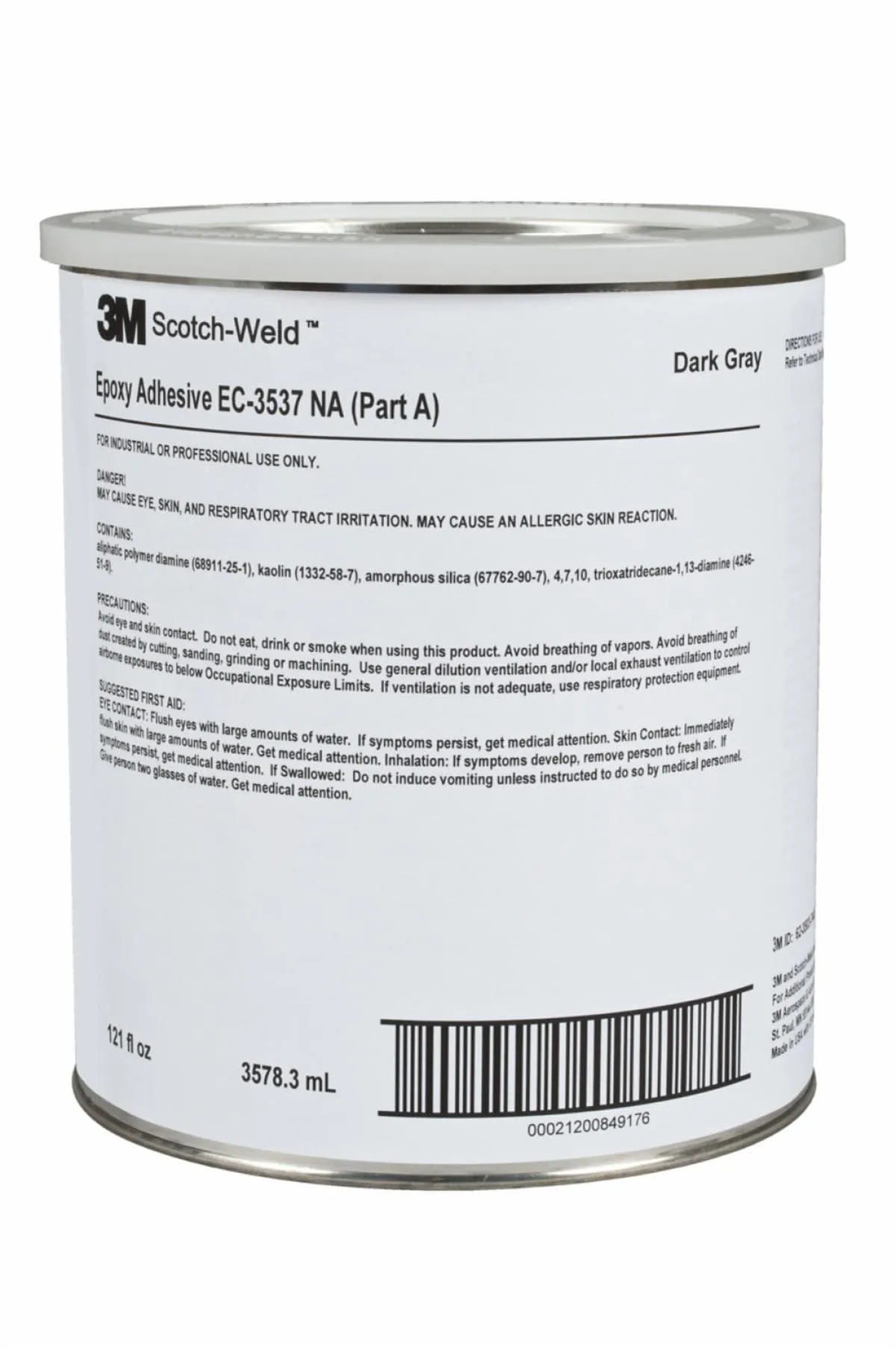 3M™ Scotch-Weld™ Epoksi Yapıştırıcı EC-3537-NA B/A, 3.79 L Kit