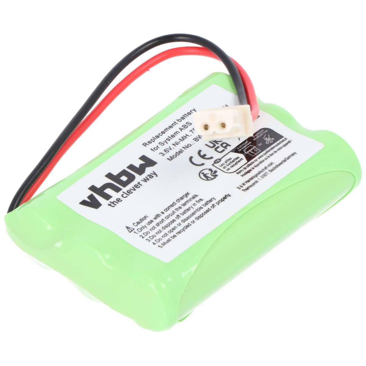 AccuCell Akku Ersatz für Slendertone 3AAA750 für Medizintechnik (750mAh, 3.6V, NiMH)