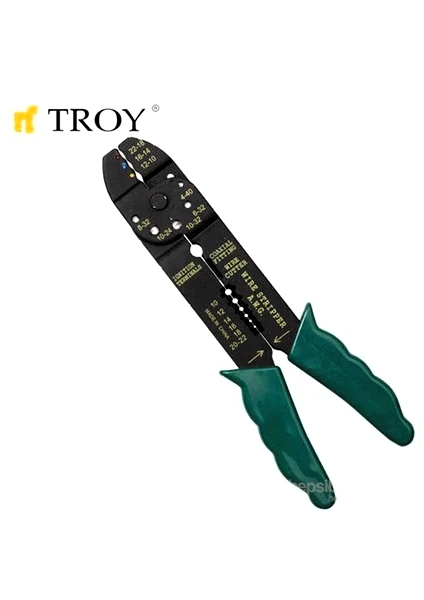 Troy 24005 Kablo Sıyırma-Pabuç Pensesi (225Mm)