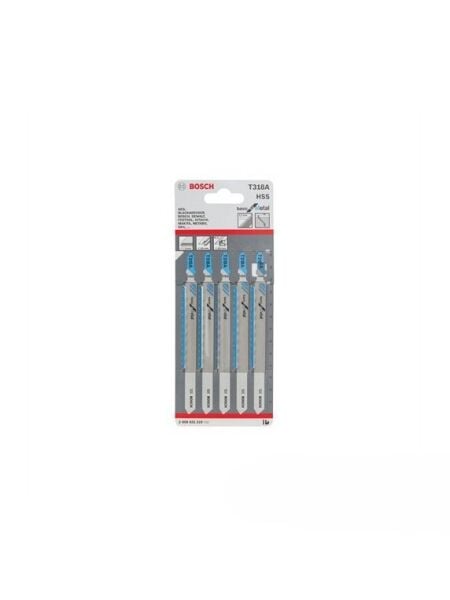 Bosch - Ekonomik Seri Metal İçin T 318 A Dekupaj Testeresi Bıçağı - 5'Li Paket