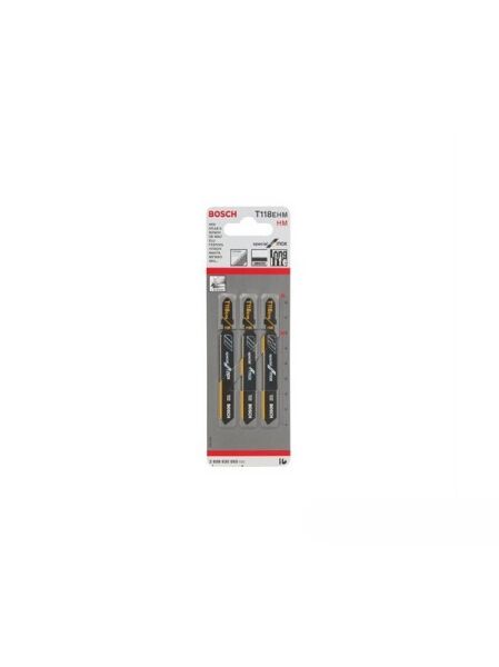 Bosch - Inox (Paslanmaz Çelik) İçin Özel T 118 Ehm Dekupaj Testeresi Bıçağı - 3'Lü Paket