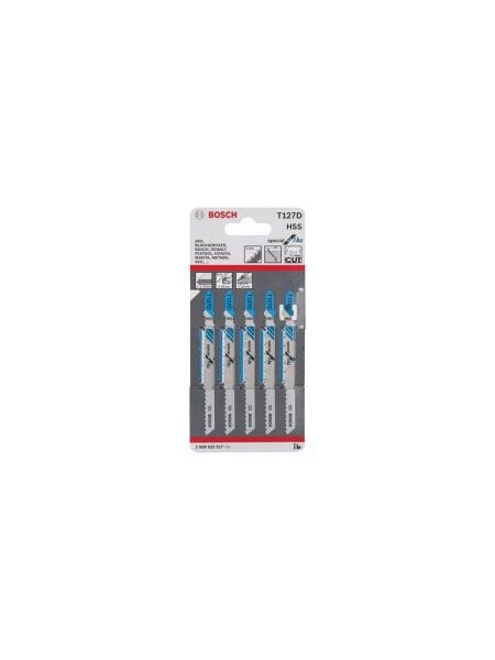 Bosch - Aluminyum İçin T 127 D Dekupaj Testeresi Bıçağı - 5'Li Paket