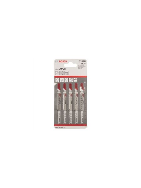 Bosch - Temiz Kesim Serisi Pvc İçin T 102 H Dekupaj Testeresi Bıçağı - 5'Li Paket