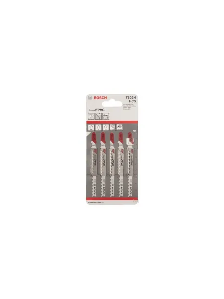 Bosch - Temiz Kesim Serisi Pvc İçin T 102 H Dekupaj Testeresi Bıçağı - 5'Li Paket