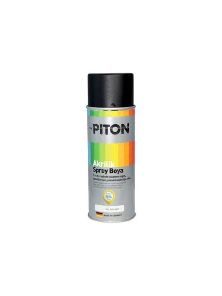 Piton Akrilik Boya Ral 9005 Mat Siyah 400 ml Sprey Boya