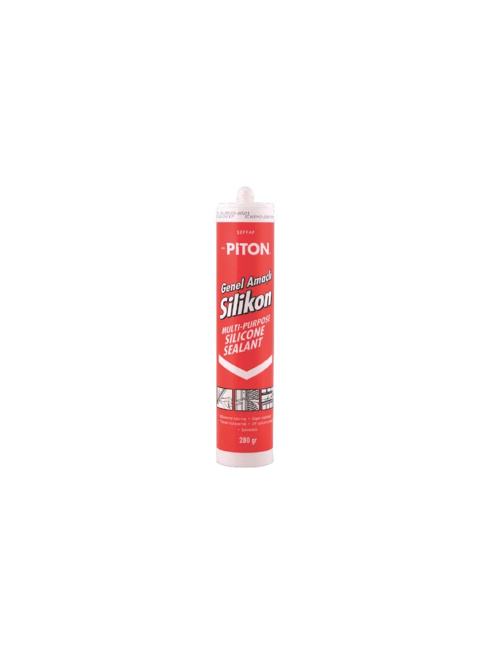 Piton Genel Amaçlı Silikon 280 gr Siyah