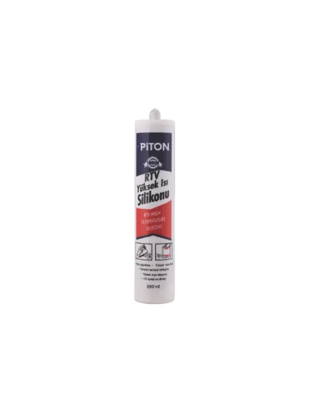 Piton Rtv Yüksek Isı Silikonu 280 ml Kırmızı