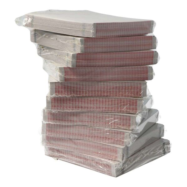 EKG Papier Zoll Faltlage, 10 Blöcke á 200 Blatt