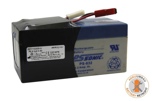 Blei Gel Akkuumbau passend für Protocol Propaq 102,104 - 2870725-IH-51U