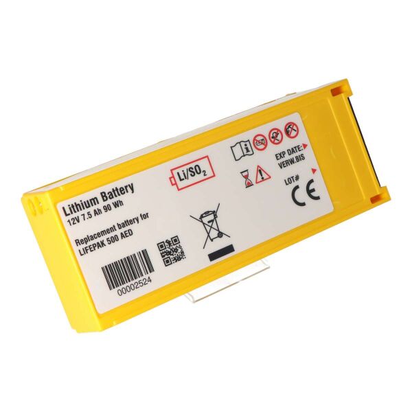 Lithiumbatterie passend für Physio Control Defibrillator Lifepak 500 - 300-5380-030, 11141-000016