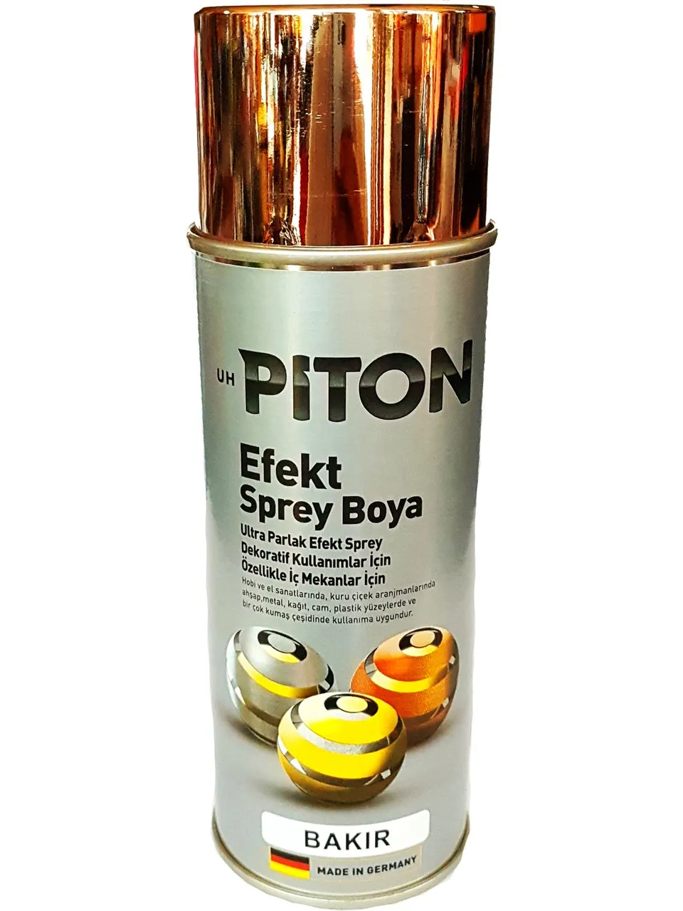 Piton Ultra Parlak Efekt Sprey Boya - Bakır - 400 ml