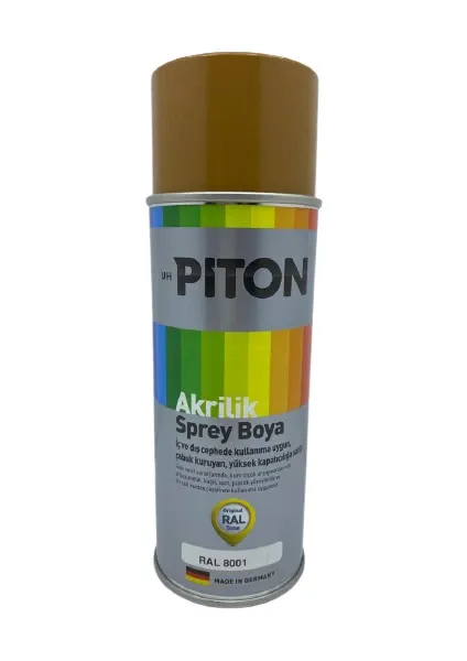 Piton Akrilik Sprey Boya 400 Ml Ral8001 Oksit Kahve