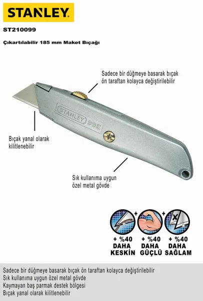 Stanley St210099 Maket Bıçağı 155Mm (Askılı)