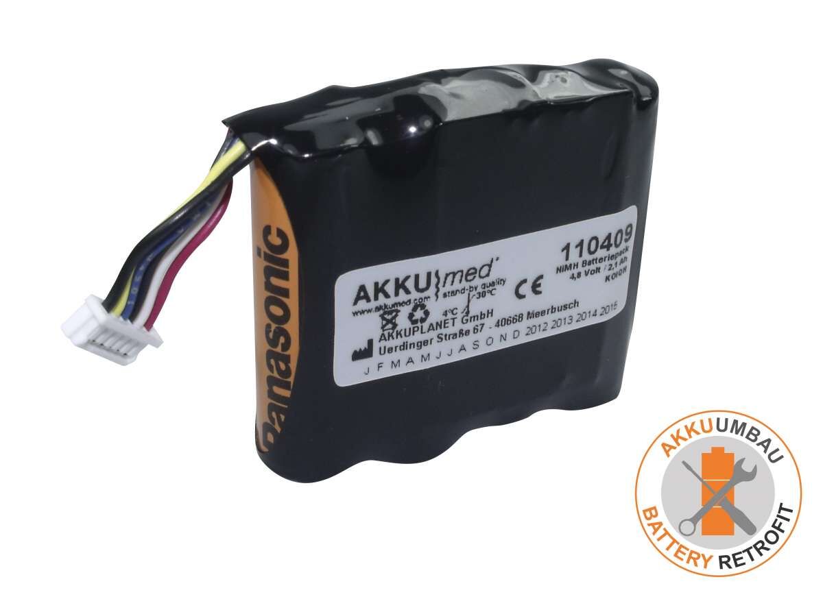 NiMH Akkuumbau passend für Masimo Puls OxiMeter Radical, Radical 7 - 14282