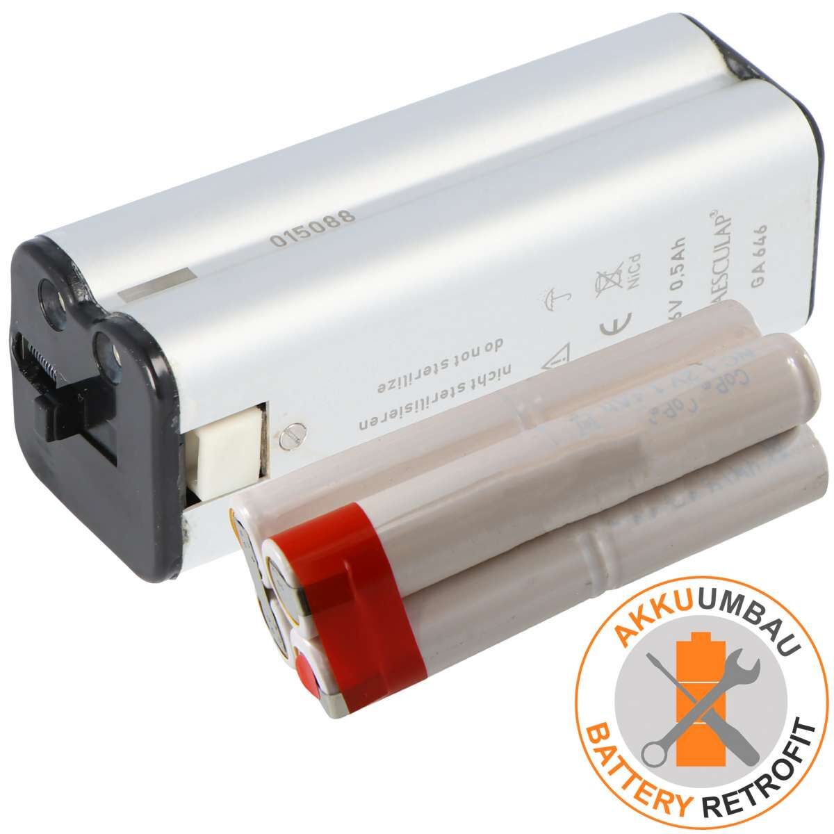 NC Akkuumbau passend für Aesculap Acculan GA626